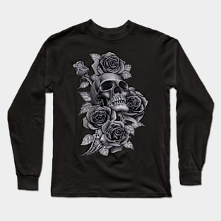 Rose Skull Long Sleeve T-Shirt
